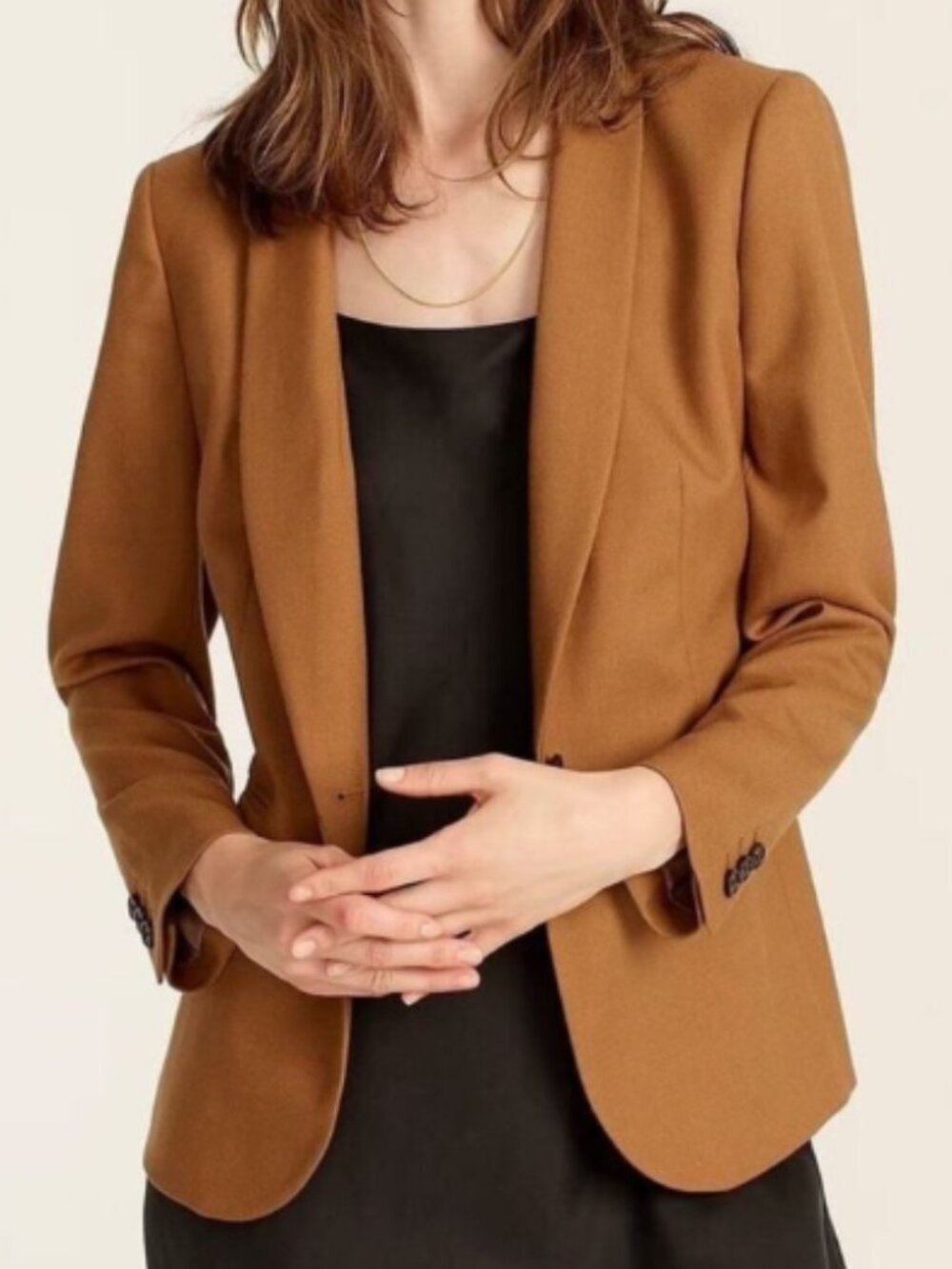 J. Crew Parke Wool-Blend Single Button Blazer, Shawl Collar - Womens 4